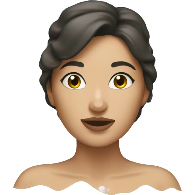 Brunette Woman taking a bubble bath emoji