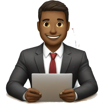 best trader friend siting a s desk in front of the chart emoji