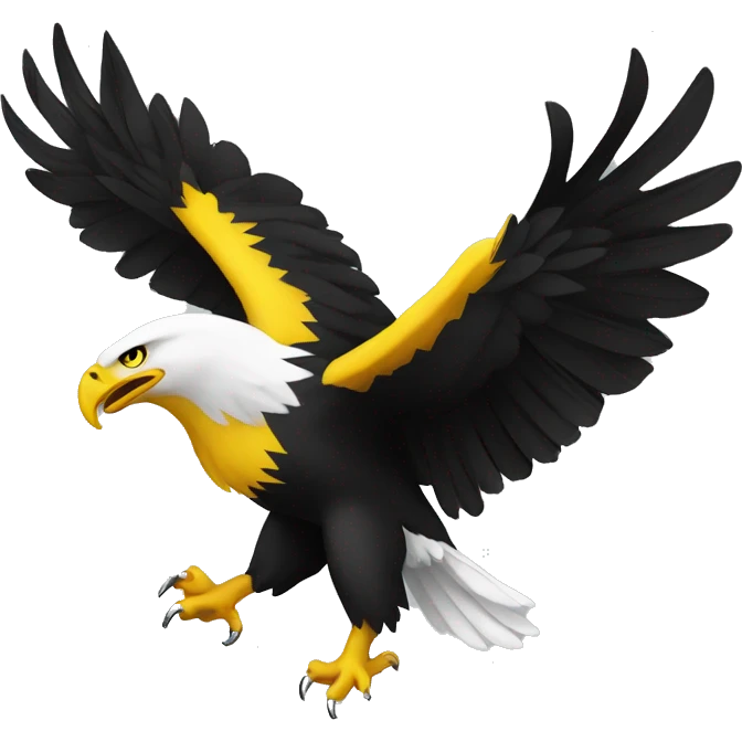 Black and yellow eagle emoji