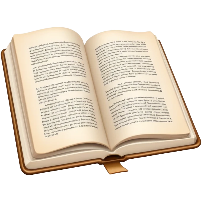 An open hardcover book white pages emoji