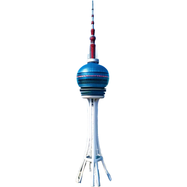 ​Cinematic Realistic N Seoul Tower, depicted in brilliant daylight as a slender, single-column tower rising from a modern cityscape, crowned by a sleek cylindrical observation deck offering panoramic views over Seoul, with crisp glass and steel surfaces reflecting clear blue skies and subtle architectural details that capture its futuristic elegance, emoji