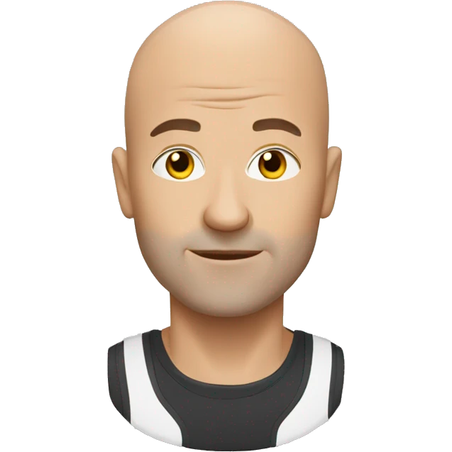 Bald man training emoji