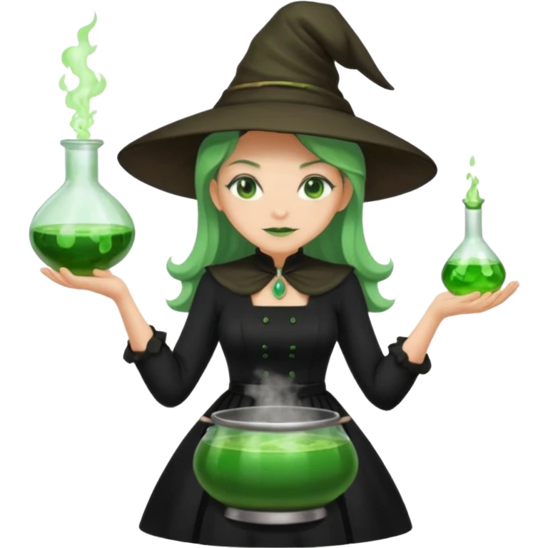 green witch cooking potion emoji