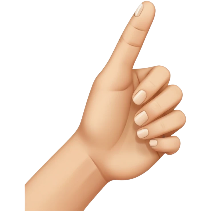 holding up middle finger index finger and thumb and the rest down emoji