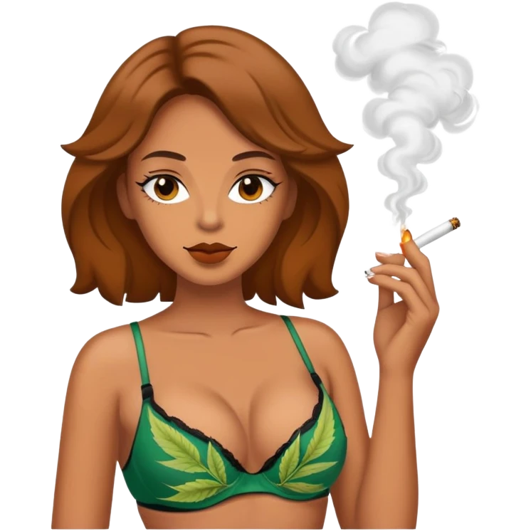 полицейская в лифчике курит травку emoji