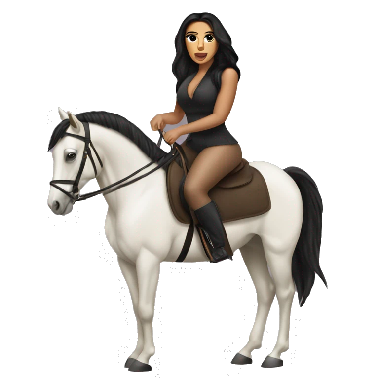Kim k on a horse  emoji
