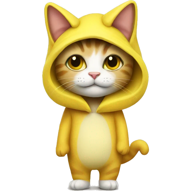 Cat in banana costume emoji