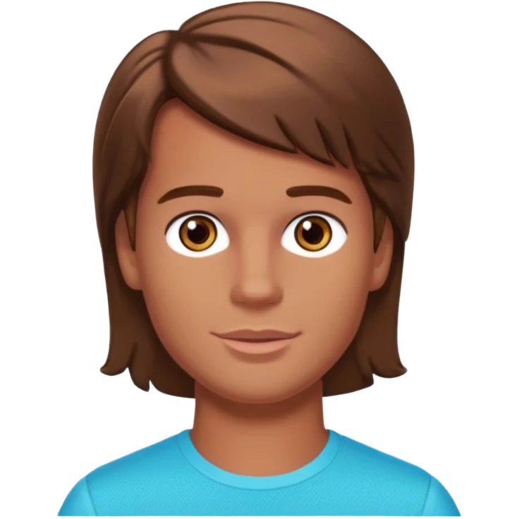 barbie merliah summers as a guy with brown har and brown eyes and tanned skin emoji