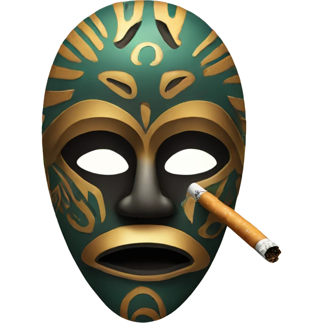 African mask smoking emoji