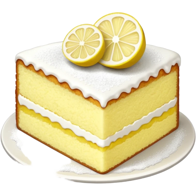 A slice of lemon cake emoji