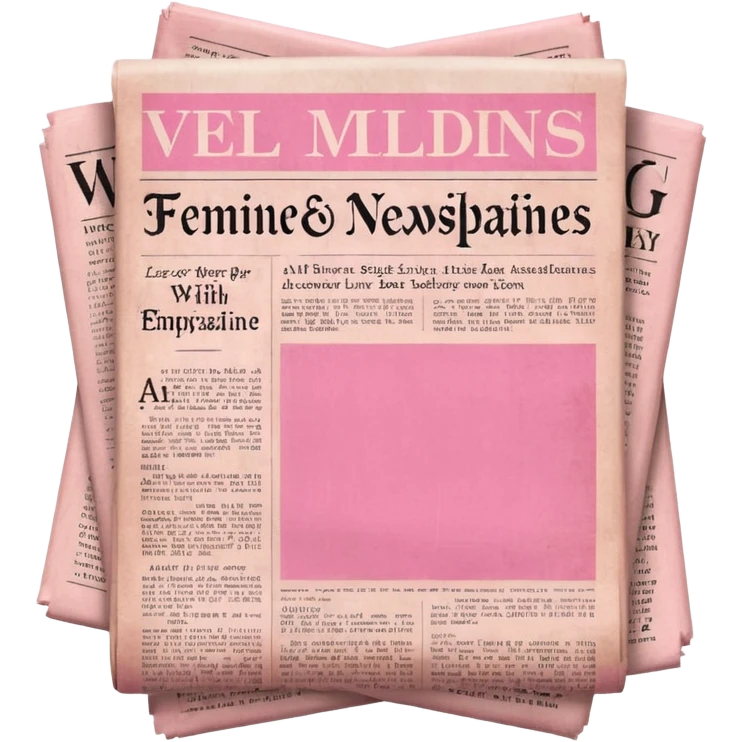 pink girly newspaper emoji