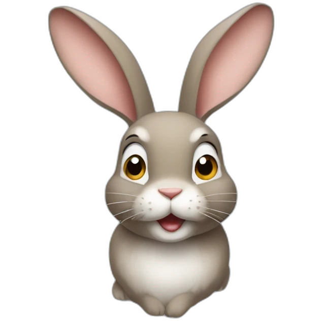 Lapin qui boude emoji