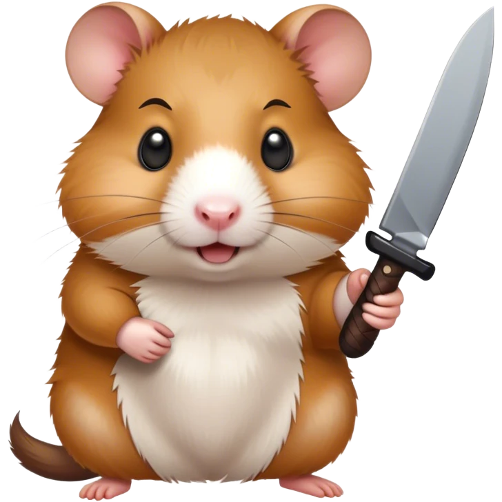 hamster with a knife emoji