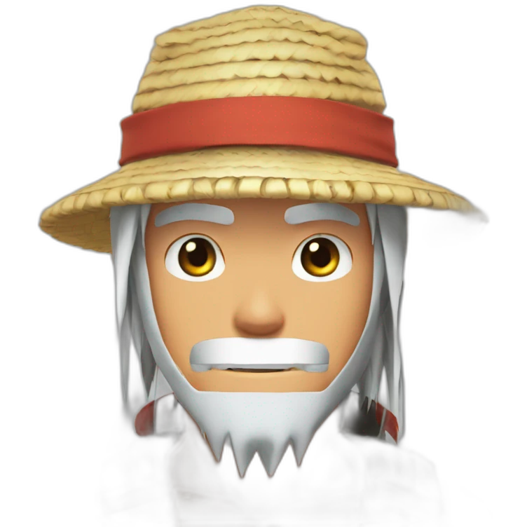 Naruto avec le chapeaux de paille de luffy emoji