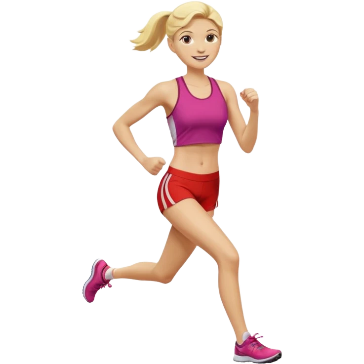 give me a tall, blonde female runner emoji