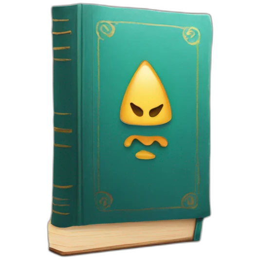 Book with secret symbol on the cover emoji