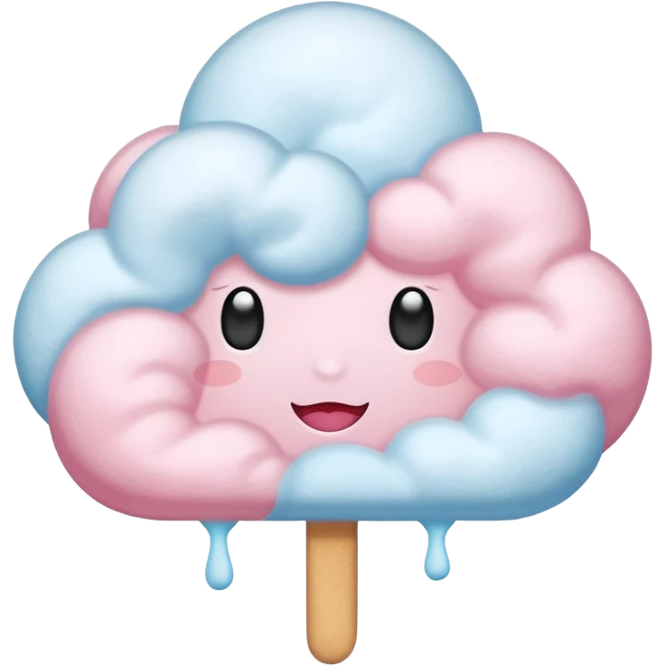 white Cloud Cotton Candy – light white puff, oversized and airy. emoji