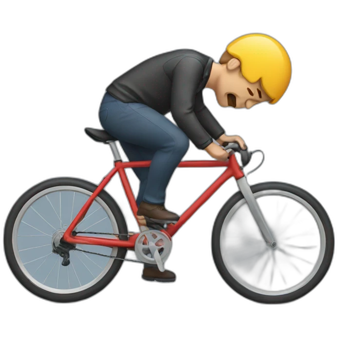 man falling off his bike emoji