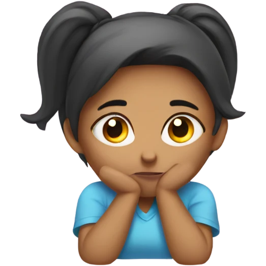 a girl being bored emoji