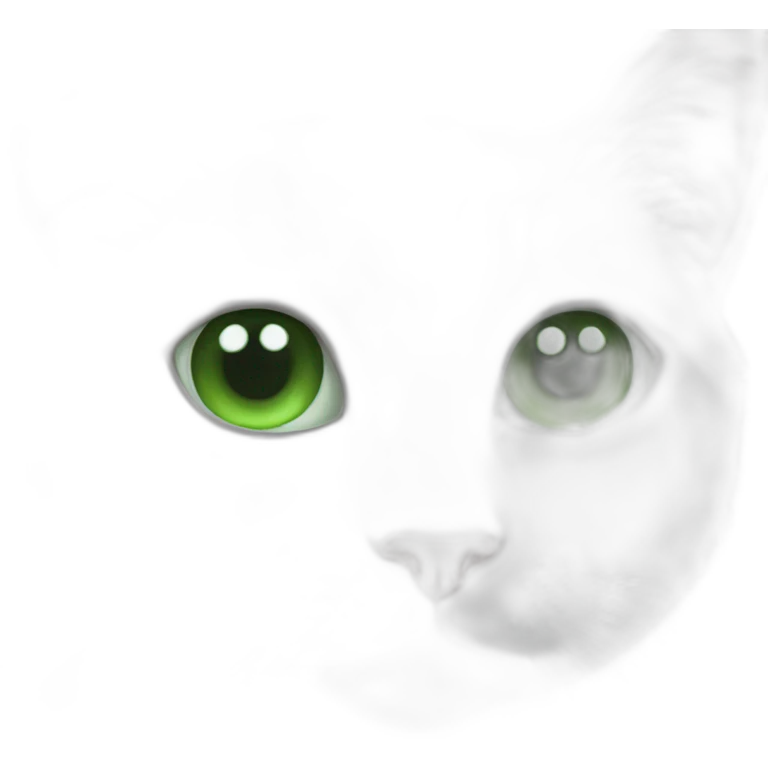 white-cat-green-eyes emoji