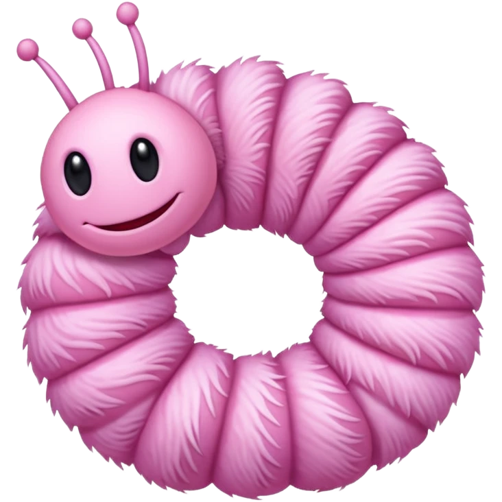 Pastel pink caterpillar emoji