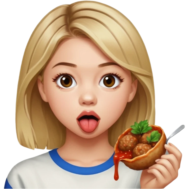 Sydney Sweeney licking Kevin harts meatballs emoji