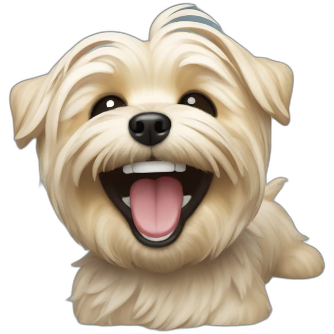 morkie laughing emoji