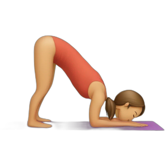 Downward dog yoga emoji
