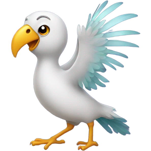 Dancing bird emoji