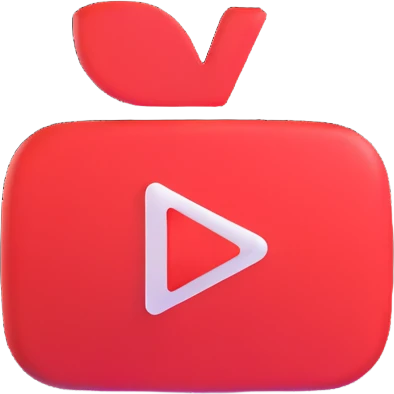 YouTube logo, simple and recognizable emoji