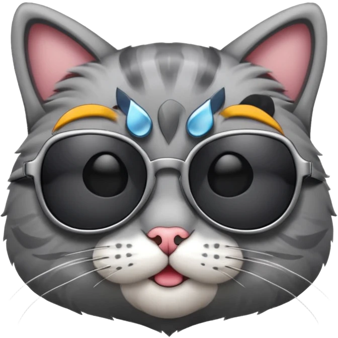 Cat with sunglasses emoji