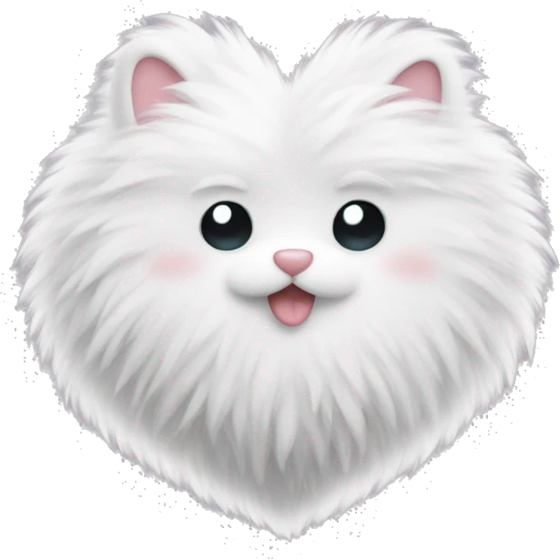 fluffy white heart emoji