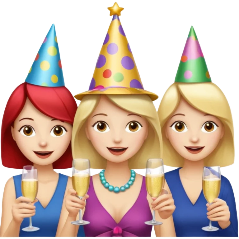 Девушка на вечеринке в кругу друзей  emoji