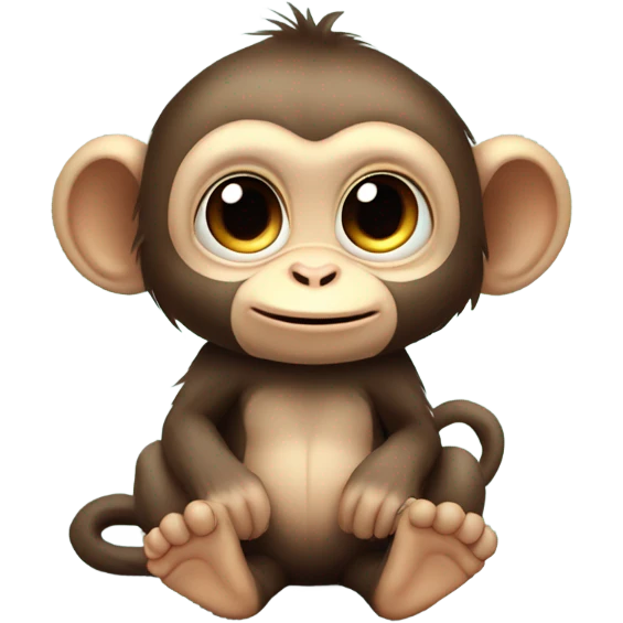 Cute monkey baby emoji