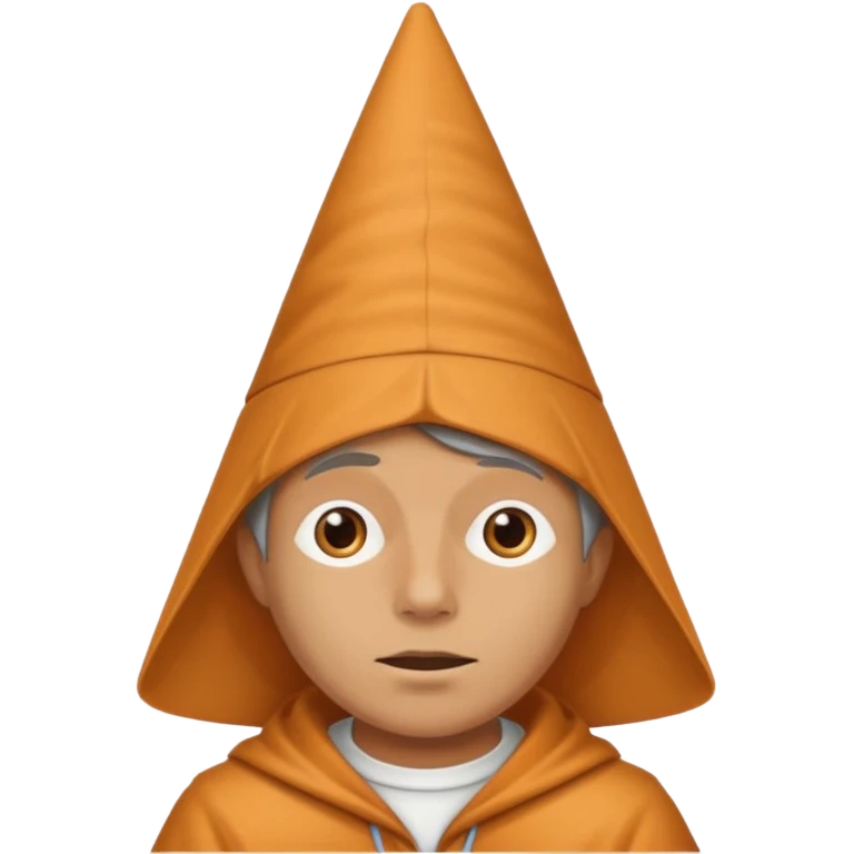 Chat visage humain qui porter pun chapeau emoji