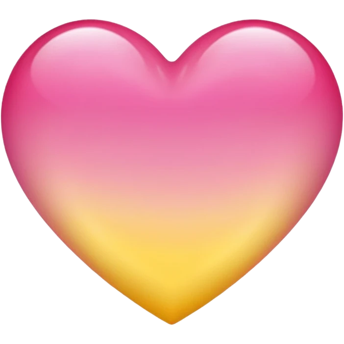 Yellow to pink gradient heart emoji
