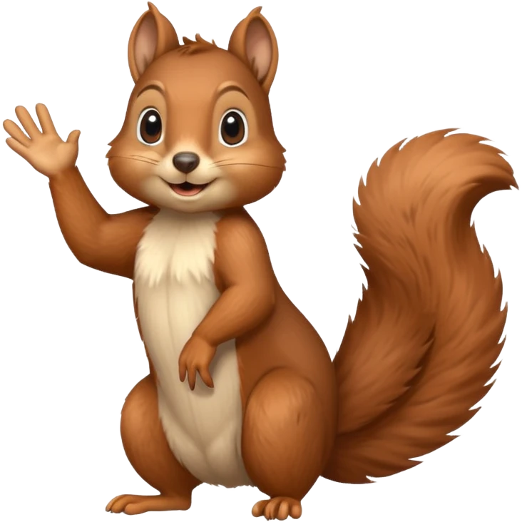 squirrel waving hand from the side emoji