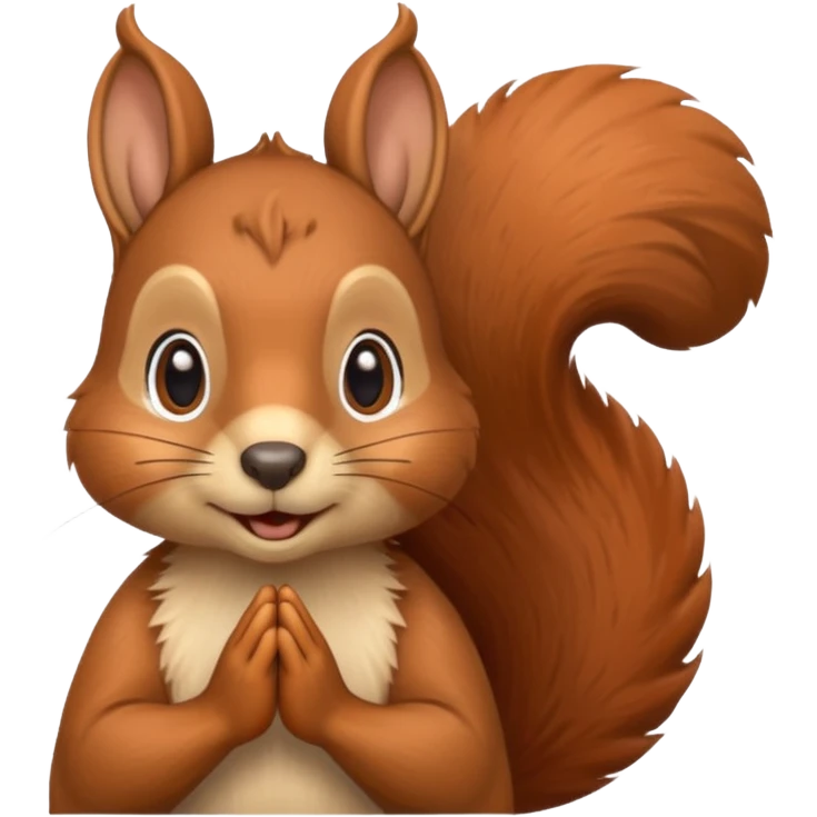 Squirrel saying thanks emoji