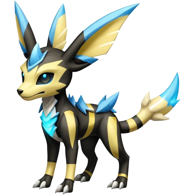 Manectric-Electrike-Lucio-Cubone-Umbreon-Marowak-Draco-Fakémon-hybrid-creature (full body), 4 legs emoji