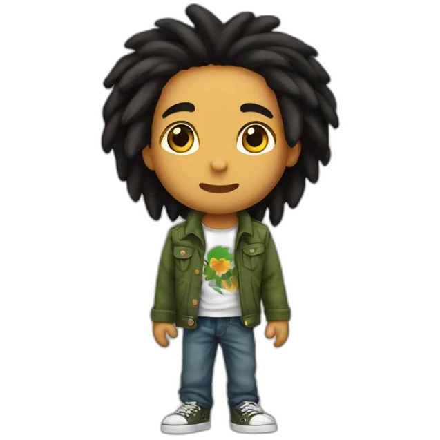 Bob Marley cute emoji