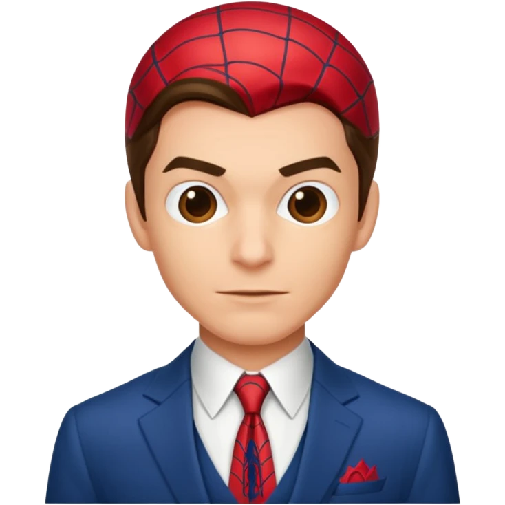 spiderman in a elegant suit emoji