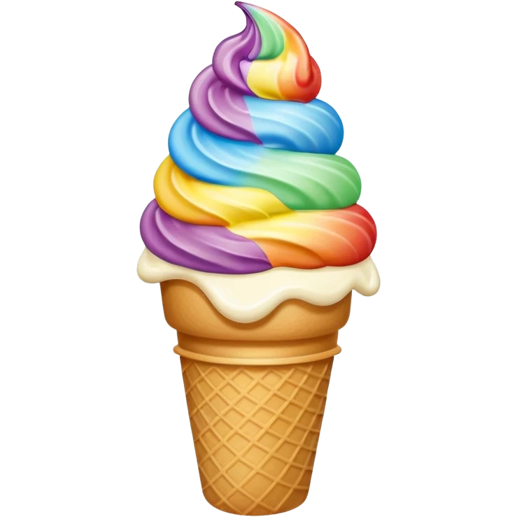 Ice Cream Rainbow Swirl Soft Serve emoji