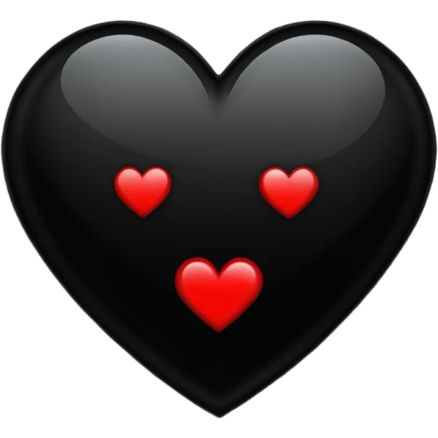 emo heart with night sky and dark mirror emoji