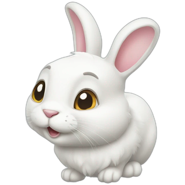 The White Rabbit from the cartoon secrets of pets emoji