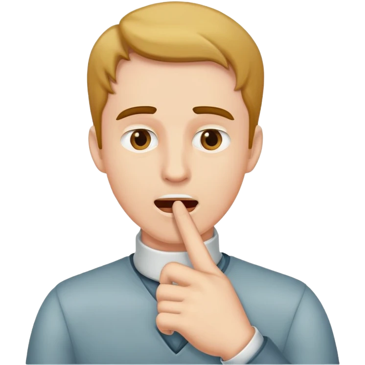 Guy pointing at throat  emoji