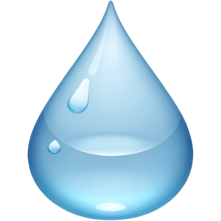 Gota de agua color blanco emoji
