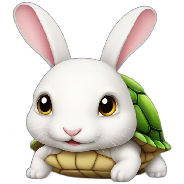 rabbit in a turtle  emoji