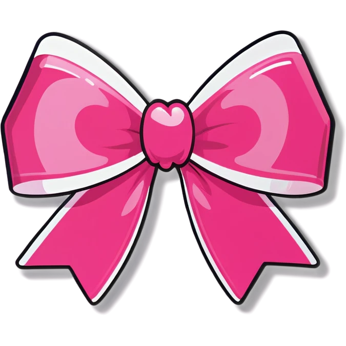 Pink bow emoji