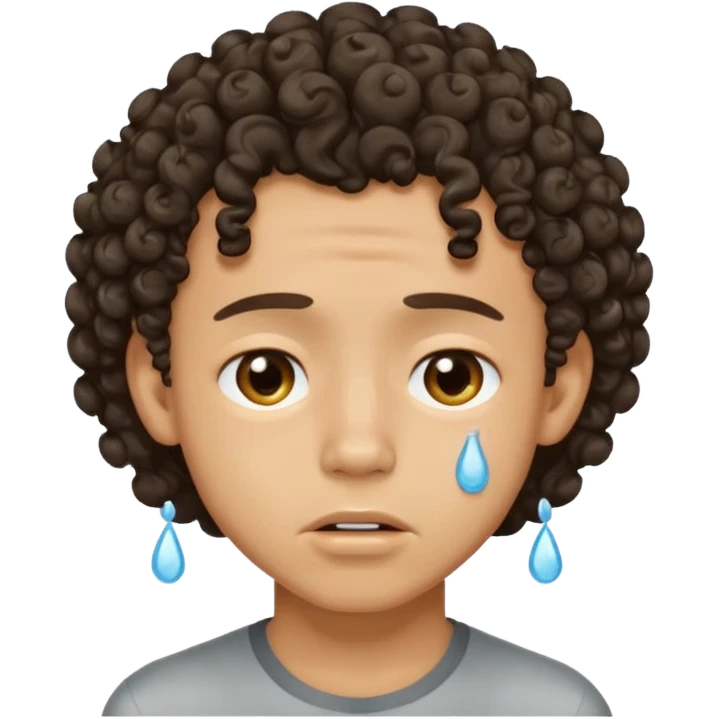handsome lightskin boy with curls and a good jawlinecrying emoji