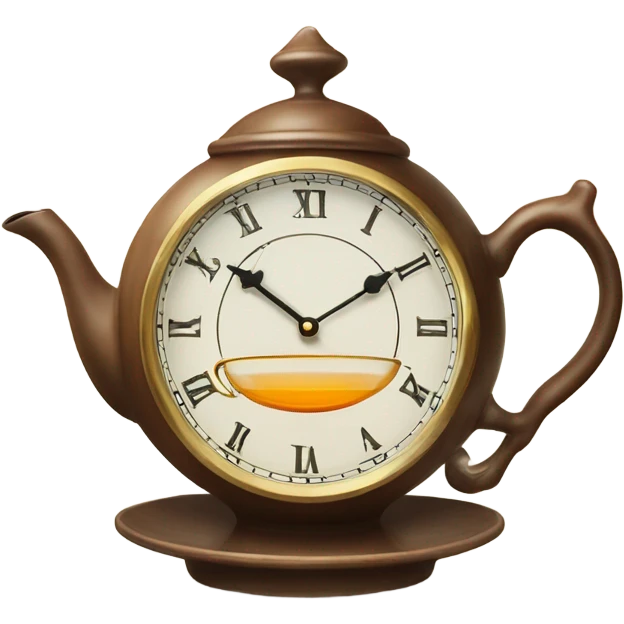 Clock that tea emoji